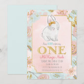 Some Bunny 1st Birthday招待状 招待状 (正面/裏面)