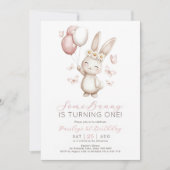 Some Bunny 1st Birthday Invitation: Daisies  招待状 (正面)