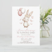 Some Bunny 1st Birthday Invitation: Daisies  招待状 (スタンド正面)
