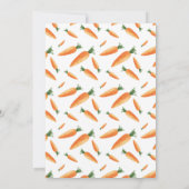 Some Bunny 2nd誕生日ニンジン縁ど – カスタマイズ可能 招待状 (裏面)