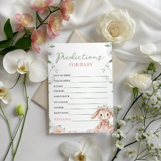 Some Bunny Baby Predictions Game Card 招待状