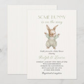 Some Bunny Baby Shower 招待状 (正面/裏面)