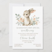 Some Bunny Baby Shower 招待状 すべてが1つになったQRコード (正面)