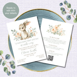 Some Bunny Baby Shower 招待状 すべてが1つになったQRコード