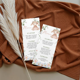 Some Bunny Baby Shower 4x9 Menu Card メニュー