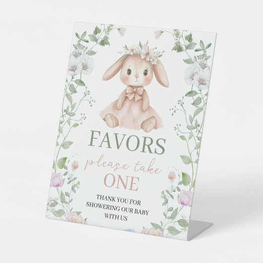 Some Bunny Baby Shower Favors Table Sign 台座サイン (正面)