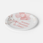 Some Bunny Balloon Birthday Party ペーパープレート (アングル)