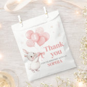 Some Bunny Balloon Birthday Party Square フェイバーバッグ (クリップ留めされた状態)