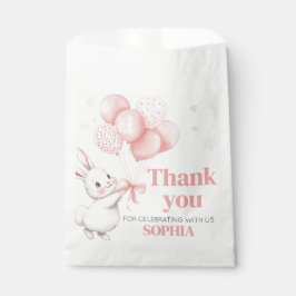 Some Bunny Balloon Birthday Party Square フェイバーバッグ