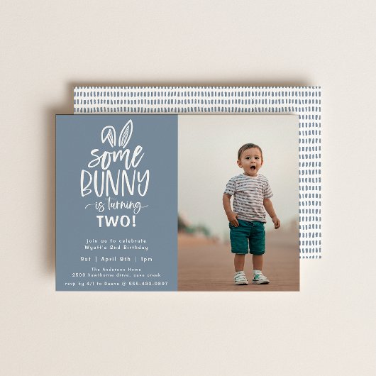 Some Bunny Birthday Partyフォト招待状 招待状