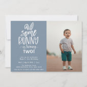 Some Bunny Birthday Partyフォト招待状 招待状 (正面)
