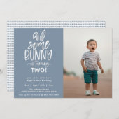 Some Bunny Birthday Partyフォト招待状 招待状 (正面/裏面)