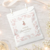 Some Bunny Birthday Pink Bunny Party フェイバーバッグ (クリップ留めされた状態)