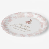 Some Bunny Birthday Pink Bunny Party ペーパープレート (アングル)