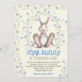 Some Bunny Boys 1st Birthdayパーティー 招待状 (正面/裏面)