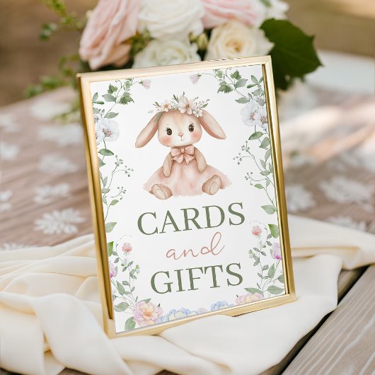 Some Bunny Cards and Gifts Table Sign 台座サイン