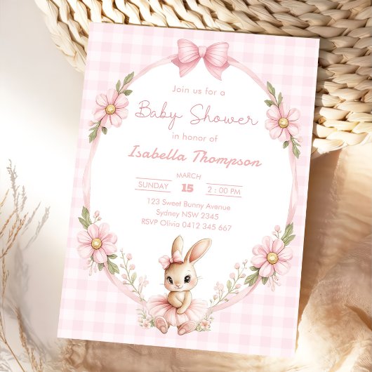 Some Bunny Cute Baby Shower 招待状