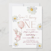 Some Bunny First 1st Birthday Invitation 招待状 (正面)