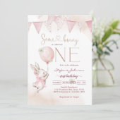 Some Bunny First 1st Birthday Invitation 招待状 (スタンド正面)