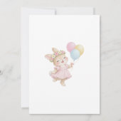 Some Bunny Girl Pink Baby Shower Party 招待状 (裏面)