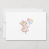 Some Bunny Girl Pink Baby Shower Party Photo 招待状 (裏面)