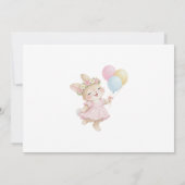 Some Bunny Girl Pink Baby Shower Party Photo 招待状 (裏面)
