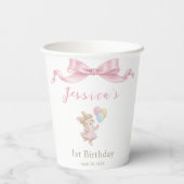 Some Bunny Girl Pink is Turning One Birthday 紙コップ (裏面)