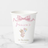 Some Bunny Girl Pink is Turning One Birthday 紙コップ (正面)