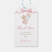 Some Bunny Girl Pink is Turning One Birthday Thank ギフトタグ (裏面)