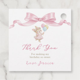 Some Bunny Girl Pink is Turning One Birthday Thank フェイバータグ