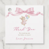 Some Bunny Girl Pink is Turning One Birthday Thank フェイバータグ (正面)