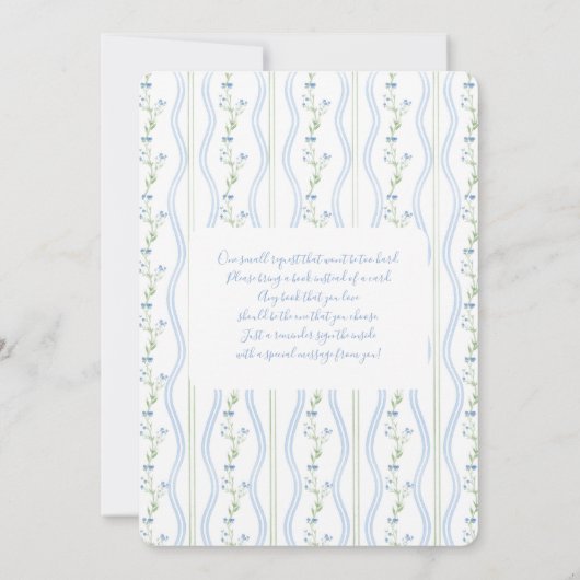 Some Bunny Is On The Way Baby Shower Boy 招待状 (裏面)