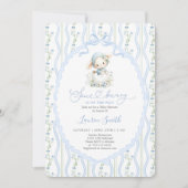 Some Bunny Is On The Way Baby Shower Boy 招待状 (正面)