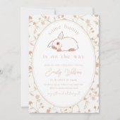 Some Bunny is on the Way Baby Shower Invitation 招待状 (正面)