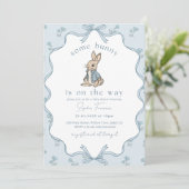 Some Bunny is on the Way Baby Shower Invite. Rusti 招待状 (スタンド正面)
