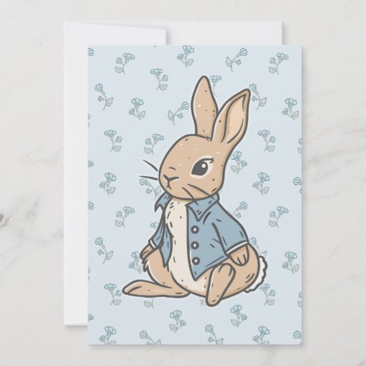 Some Bunny is on the Way Baby Shower Invite. Rusti 招待状 (裏面)
