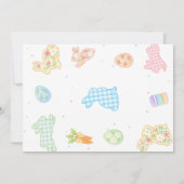 Some Bunny Is On The Way Baby Shower Photo 招待状 (裏面)