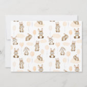 Some Bunny Is On The Way Boho Rabbit Baby Shower 招待状 (裏面)