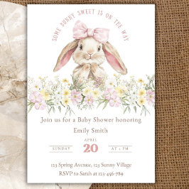 Some Bunny is on the way Invitation Set, Girl Bunn 招待状
