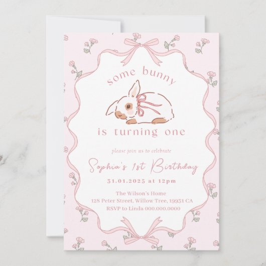 Some Bunny Is One デジタル招待状 招待状 (正面)