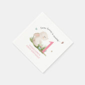 Some Bunny is One 1th Birthdayお祝い スタンダードカクテルナプキン (角)