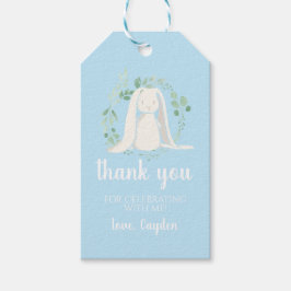 Some Bunny is One birthdayメッセージカードblue ギフトタグ