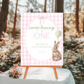 Some Bunny is One Birthday Welcome Sign ポスター