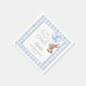 Some Bunny Is One Blue Balloons 1st Birthday スタンダードカクテルナプキン (角)