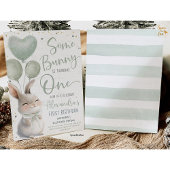 Some Bunny is one Bow Bunny 1st Birthday 招待状
