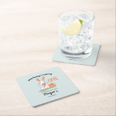 Some Bunny Is One Boys Girls第1誕生日 スクエアペーパーコースター (インサイチュ)