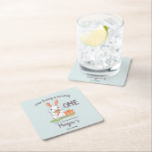 Some Bunny Is One Boys Girls第1誕生日 スクエアペーパーコースター (インサイチュ)