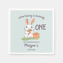Some Bunny Is One Boys Girls第1誕生日 スタンダードカクテルナプキン
