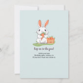 Some Bunny Is One Boys Girls第1誕生日 招待状 (裏面)