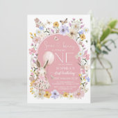 Some Bunny Is ONE First 1st Birthday Invitation 招待状 (スタンド正面)